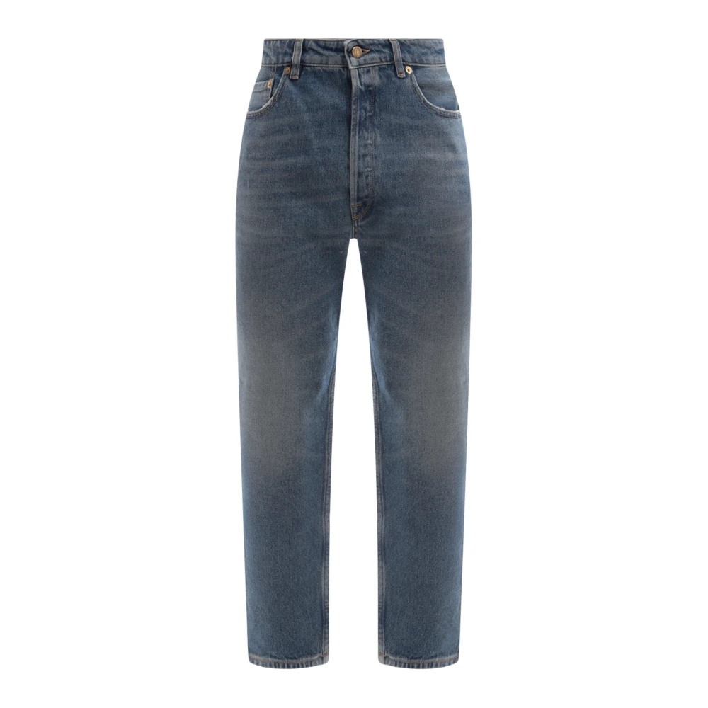 Golden Goose Blauwe Slim-Fit Katoenen Jeans Ss23 Blue Heren