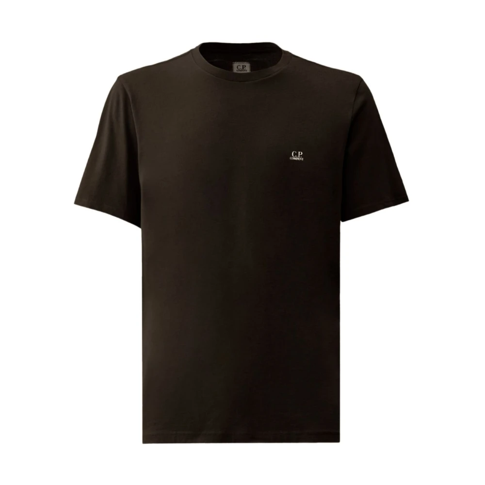 C.p. Company Men's Black Logo Cotton T-Shirt - T-Shirts - L - Tops