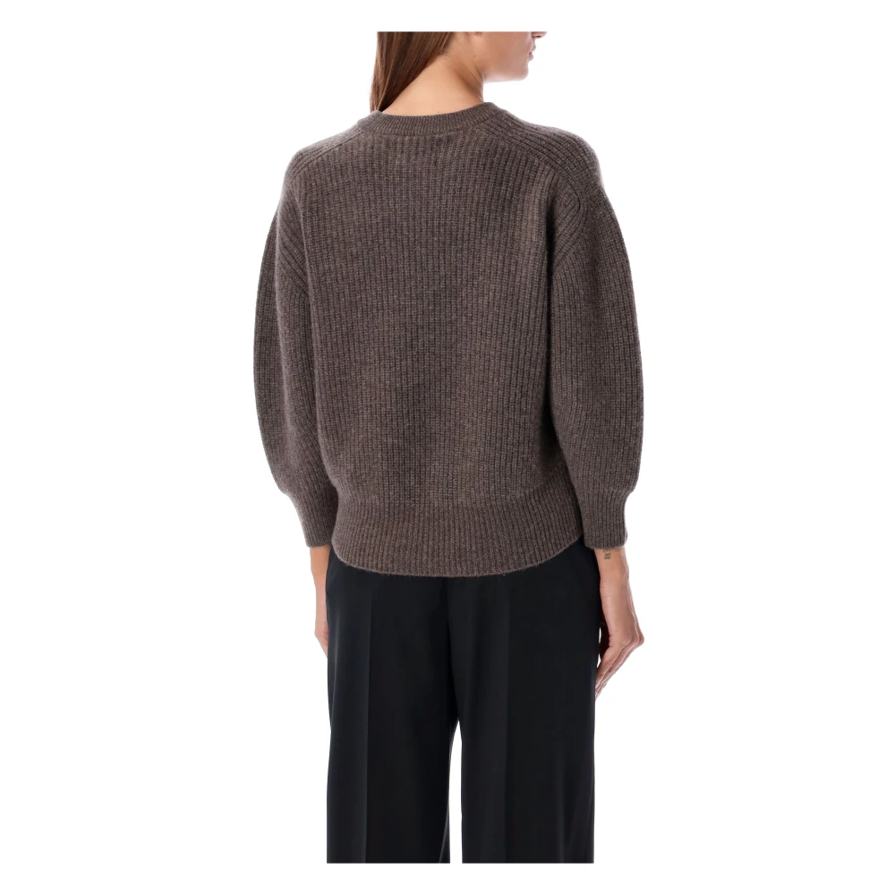 Loulou Studio Kasjmier Crewneck Gebreide Kleding Choco Aw24 Gray Dames
