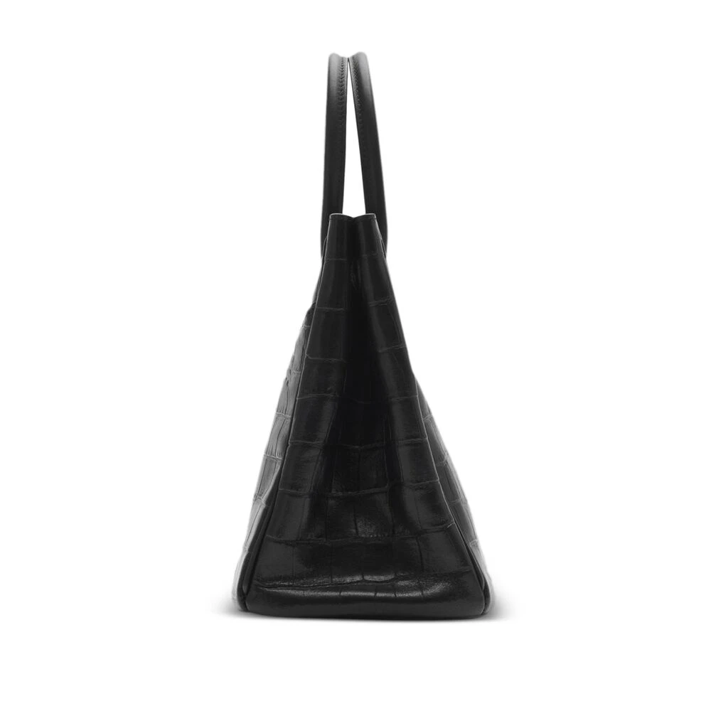 Burberry Zwarte Krokodileffect Handtas Black Dames