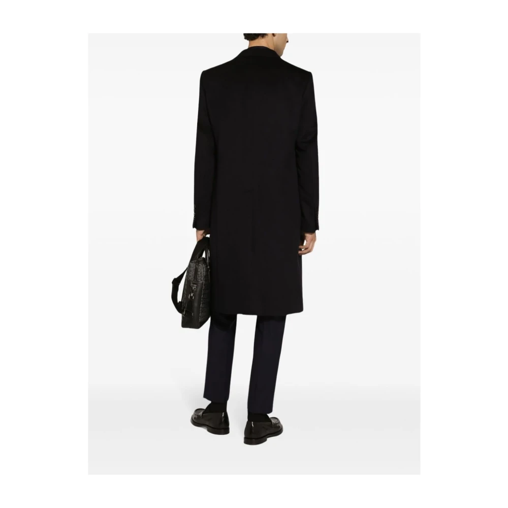 Dolce & Gabbana Navy Blue Wollen Broek Blue Heren