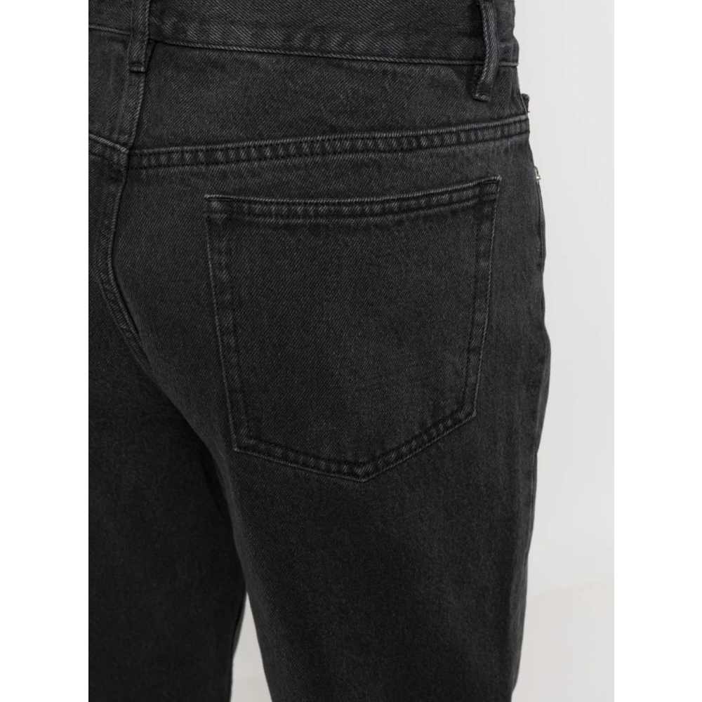 A.p.c. Zwarte denim jeans met rechte pasvorm Black Heren