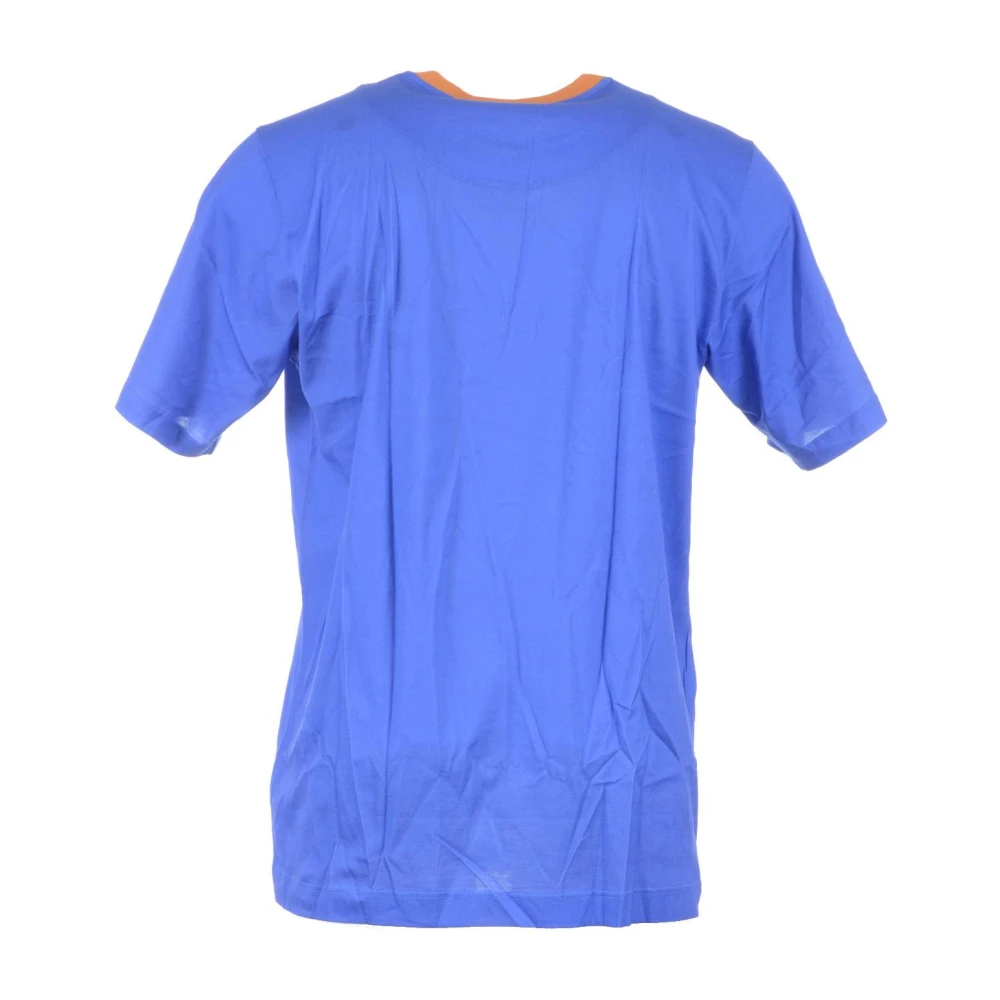 Dolce & Gabbana Korte Mouw Ei Pasta T-shirt Blue Heren