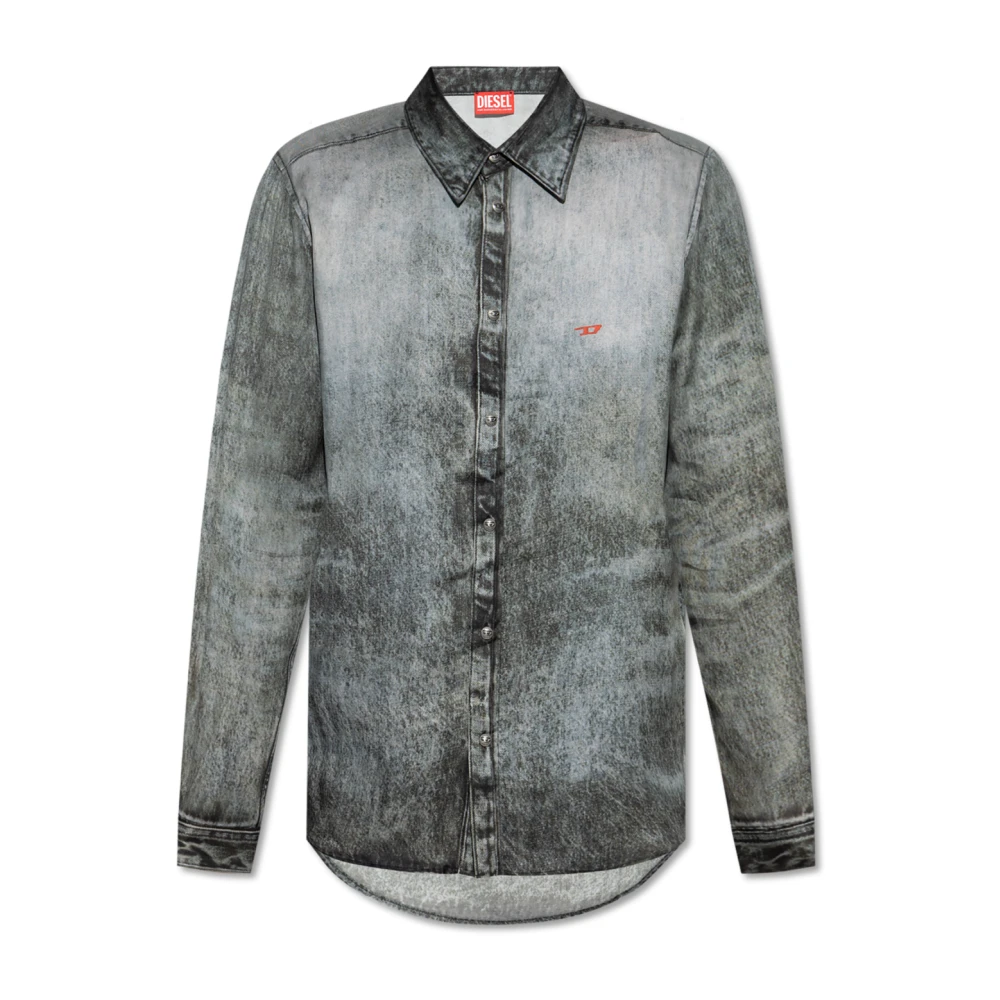 Diesel Mannelijk Grijs Overhemden Heren, Xl, Denim, Shirt S-Simply-Lkct
