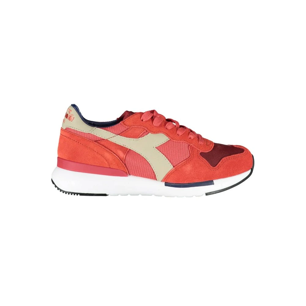 Diadora Women's Red Leather Sneaker - Sneakers - 3 Uk - Shoes