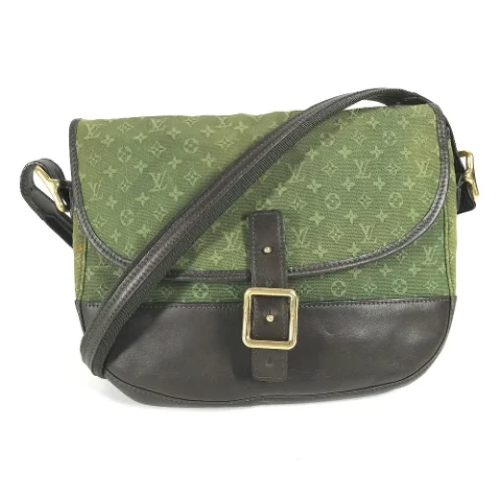 Louis Vuitton Vintage Pre-owned Cotton louis-vuitton-bags Green Dames