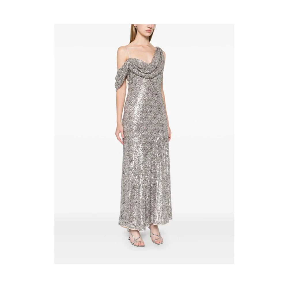 Diane Von Furstenberg Paillet Luipaardprint Jurk Gray Dames