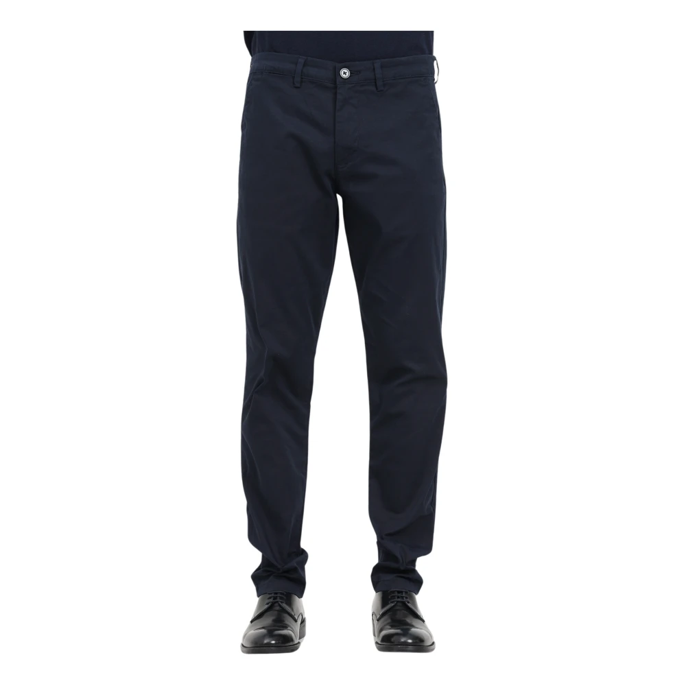 Selected Homme Blå Slim Fit Byxor med Dragkedja Blue, Herr