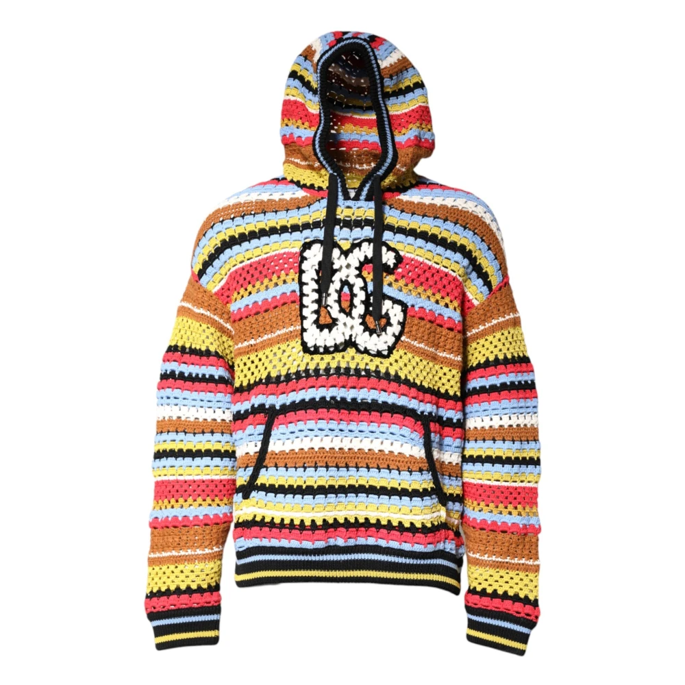 Dolce & Gabbana Men's Multicolor Hooded Pullover Jumper - Hoodies - L - Sweatshirts & Hoodies