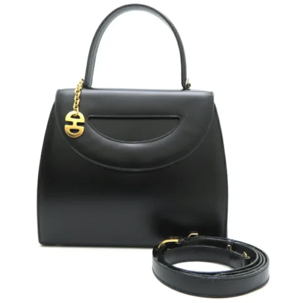 Celine Vintage Pre-owned Leather handbags Black Dames