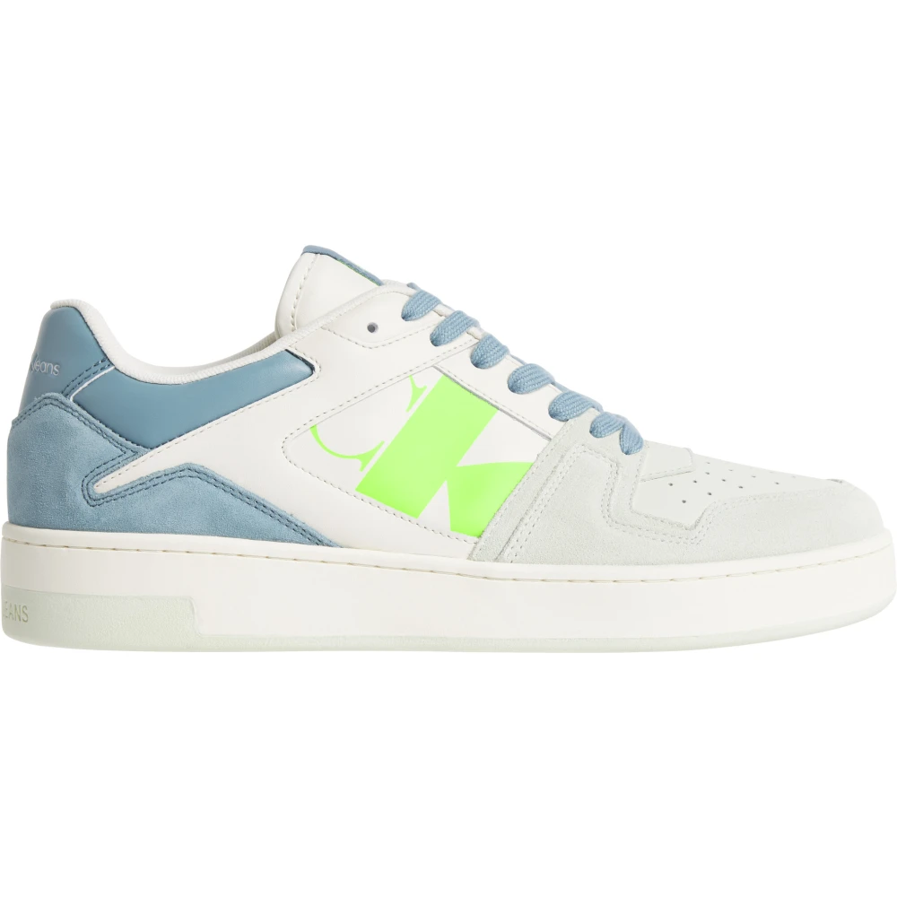 Calvin Klein Men's Multicolor Sneakers,, White Trainers Size 10 Uk