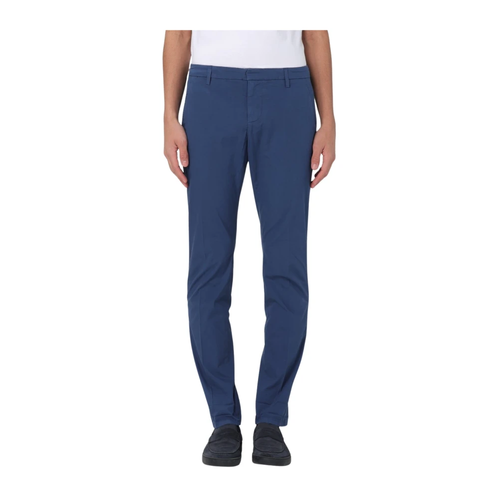 Dondup Men's Blue Slim-Fit Trousers, W32, Gaubert Trousers