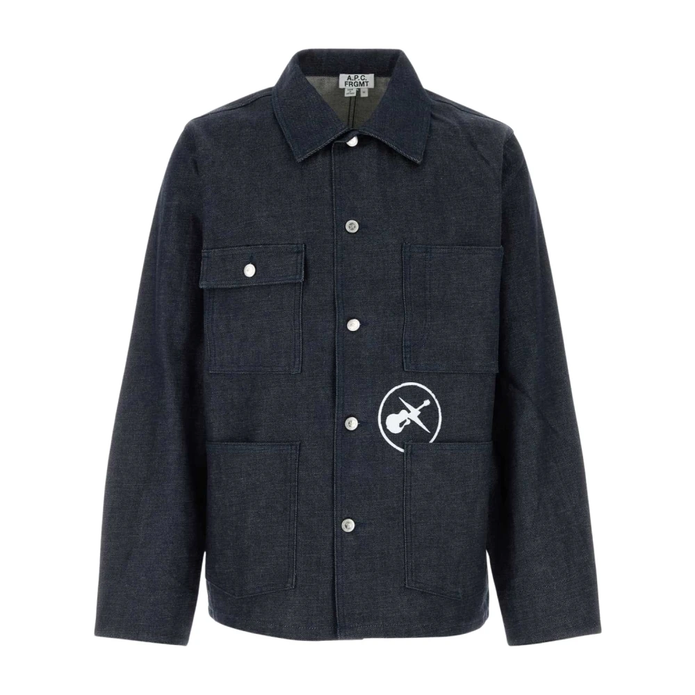 A.p.c. Men's Blue Grand Jack Jacket - Denim Jackets - L - Jackets