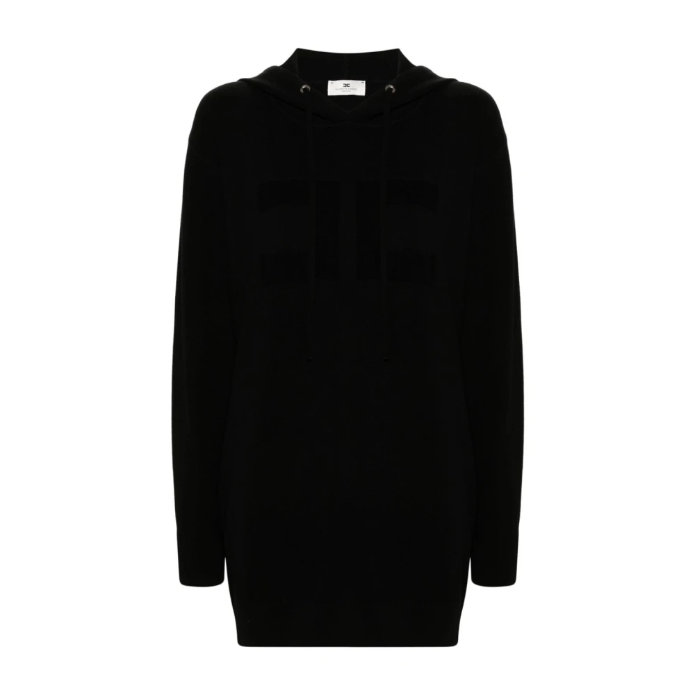 Elisabetta Franchi Elegante Nero Jurk Aw24 Black Dames