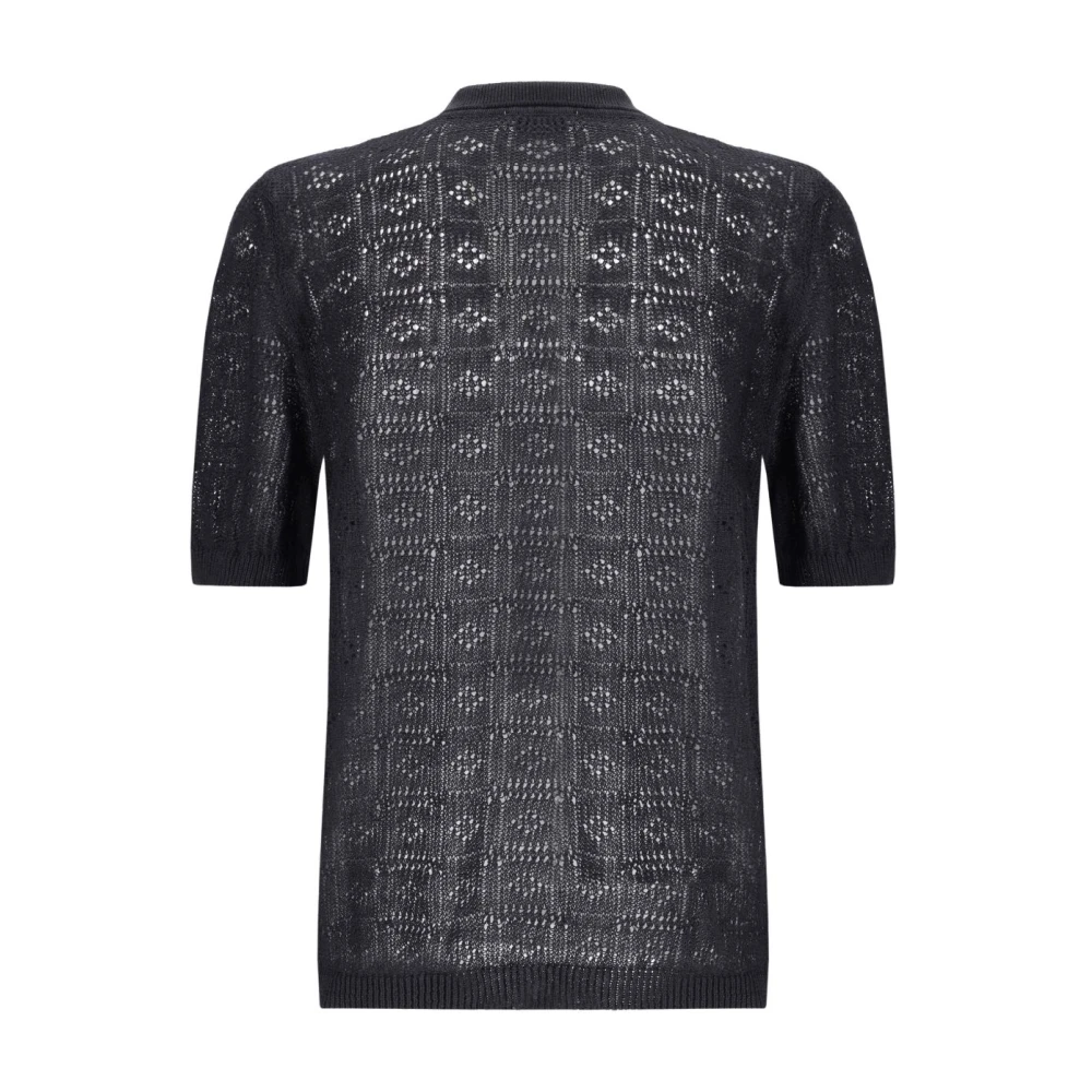 Laneus Zwarte T-shirts en Polos Black Heren