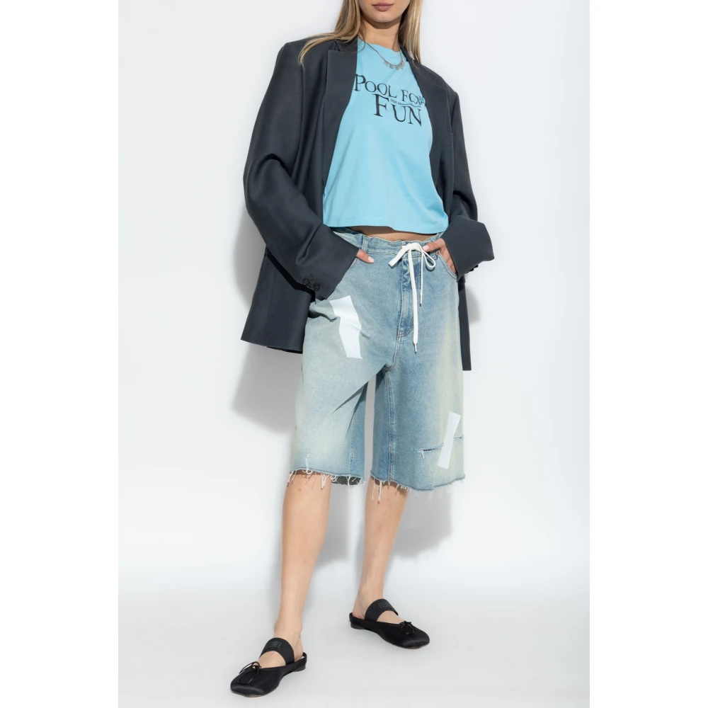 MM6 Maison Margiela T-shirt met print Blue Dames