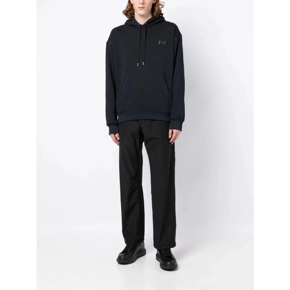 Dolce & Gabbana Blauwe Hoodie Essential Blue Heren