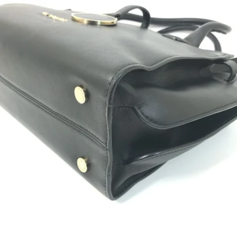 Bvlgari Vintage Pre-owned Leather handbags Black Dames