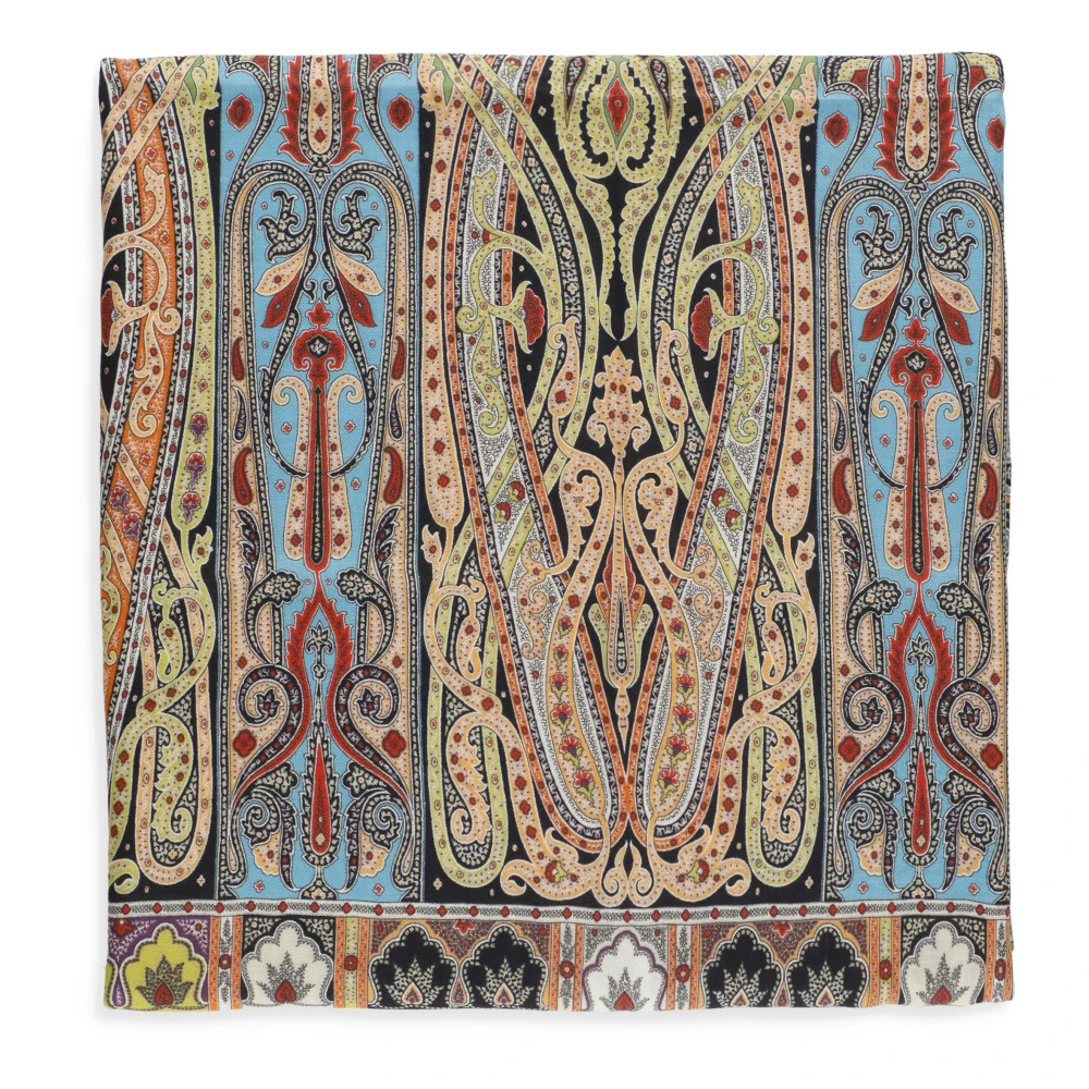 ETRO Multicolor Paisley Print Kasjmier Zijden Sjaal Multicolor Dames