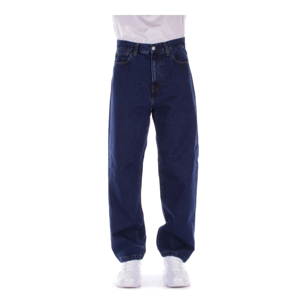 Carhartt Wip Men's Blue Jeans Zipper Button Closure Pockets