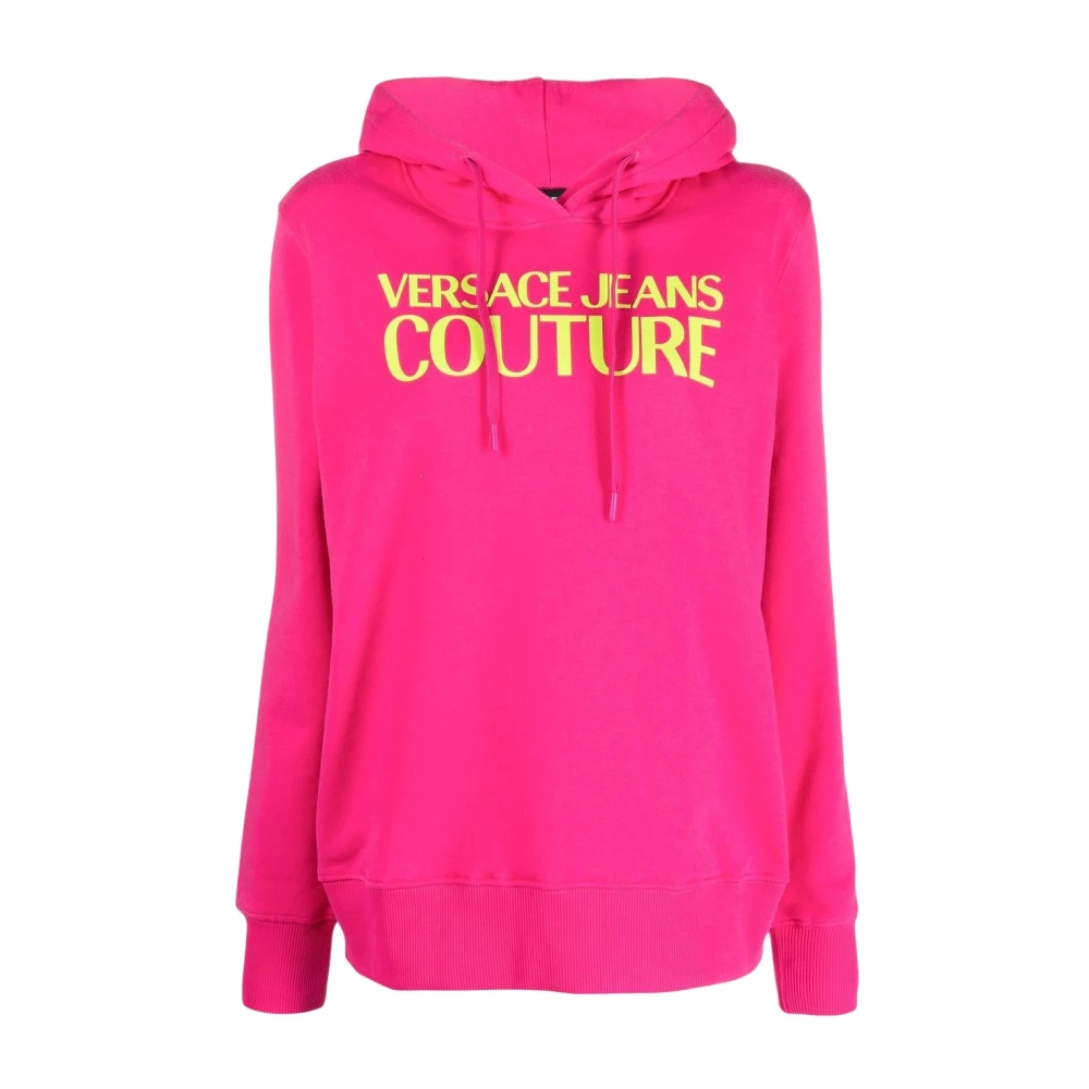 Versace Jeans Couture Roze Katoenen Hoodie voor Dames Pink Dames