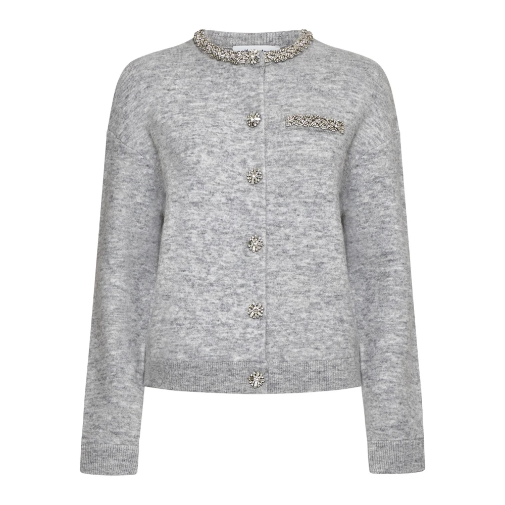 Self Portrait Grijze Trui met Stijl Gray Dames