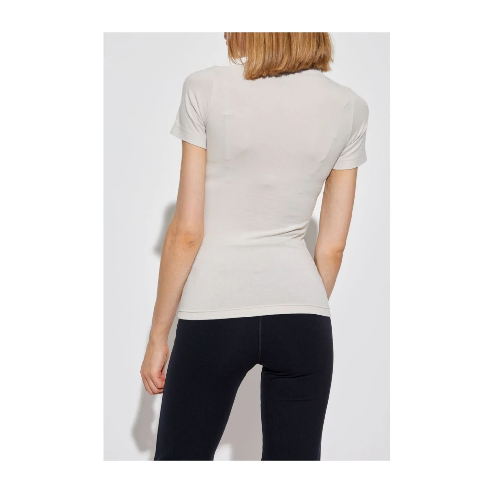 Balenciaga Witte T-shirts en Polos met Logo Print White Dames