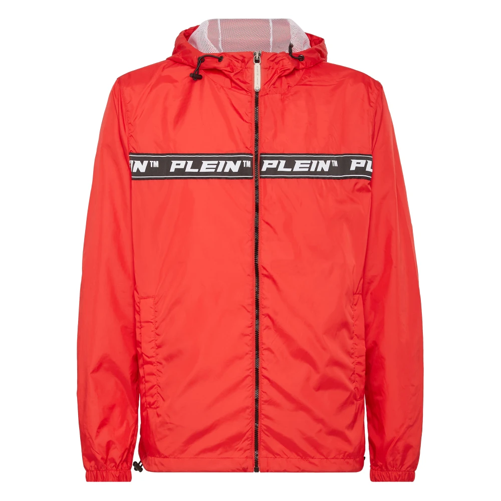 Philipp Plein Uomo Rosso - Nylon Windbreaker - Jackets - S