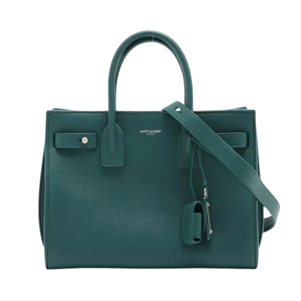 Yves Saint Laurent Vintage Pre-owned Leather handbags Green Dames