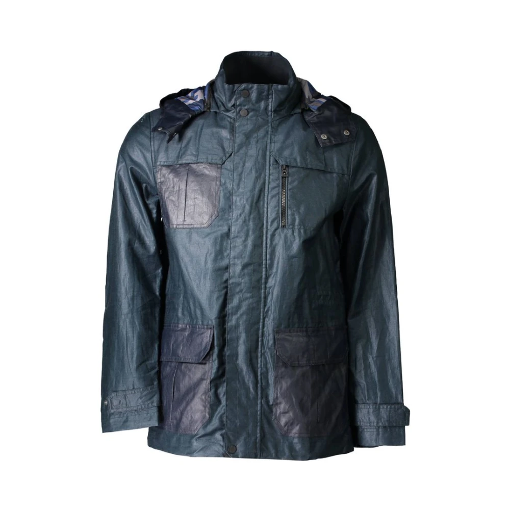 Geox Uomo Verde Giacca A Maniche Lunghe Con Cappuccio - Immagine 3