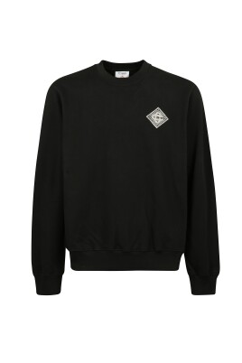 black-sweatshirt-with-crewneck-applique