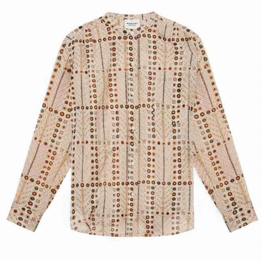 Isabel Marant Étoile Mexika Bedrukte Voile Blouse Beige Dames