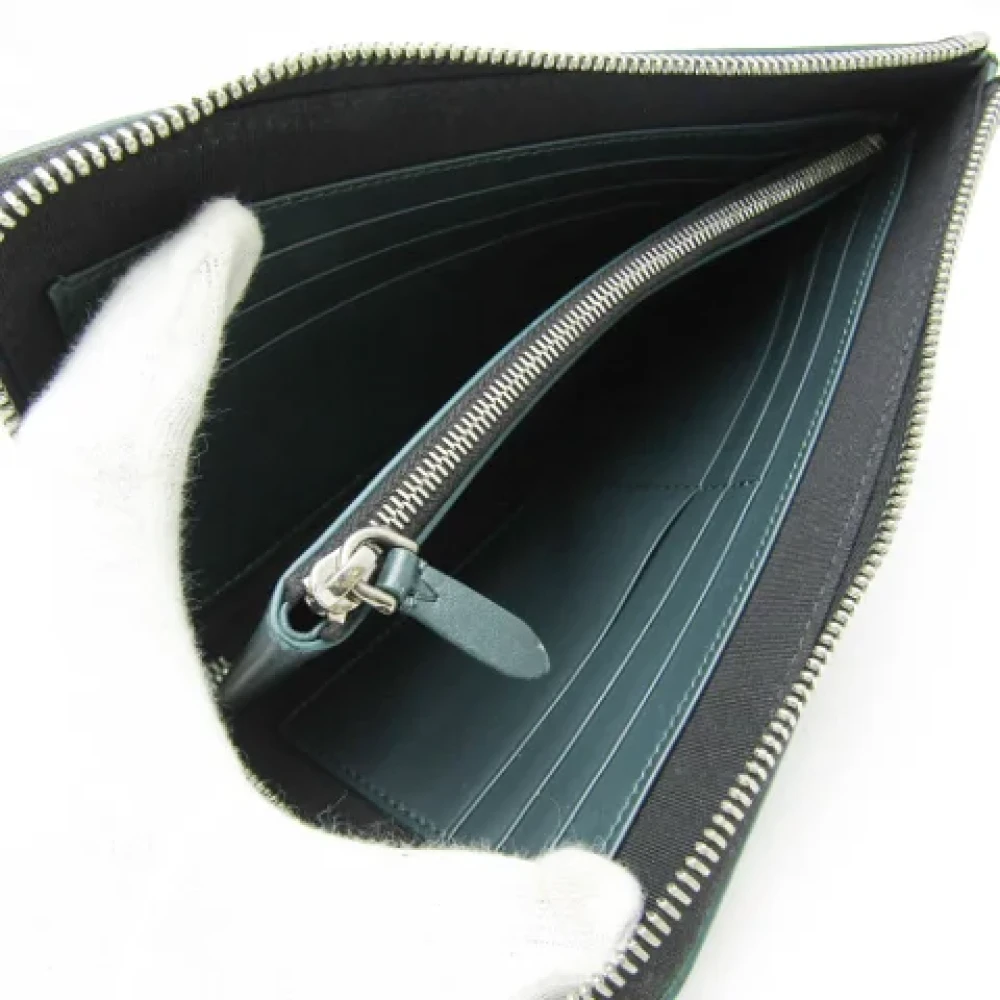 Burberry Vintage Pre-owned Leather clutches Green Dames