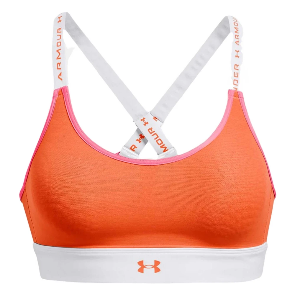 Under Armour Infinity Mid Run Hook Bra Orange Dames