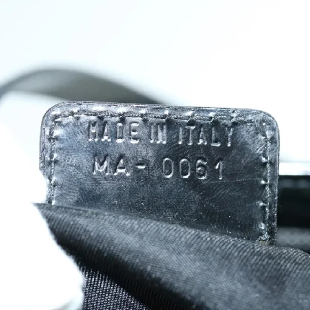 Dior Vintage Pre-owned Canvas handbags Black Dames