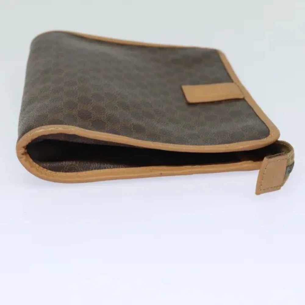 Celine Vintage Pre-owned Leather clutches Brown Unisex
