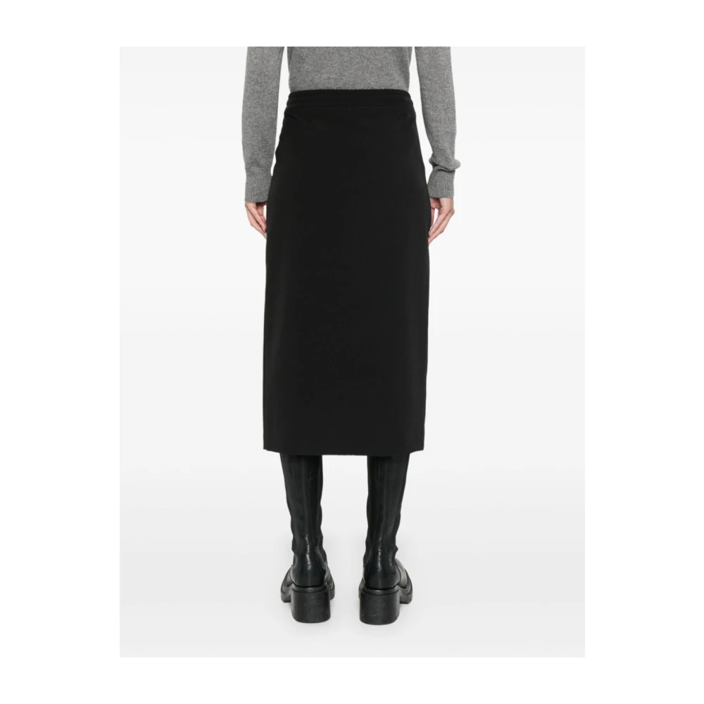 Ermanno Scervino Zwarte Rok met Stijl 00099 Black Dames