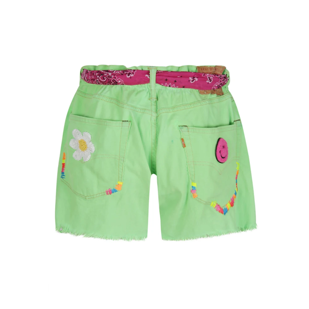 MC2 Saint Barth Groene katoenen shorts gemaakt in Italië Green Dames