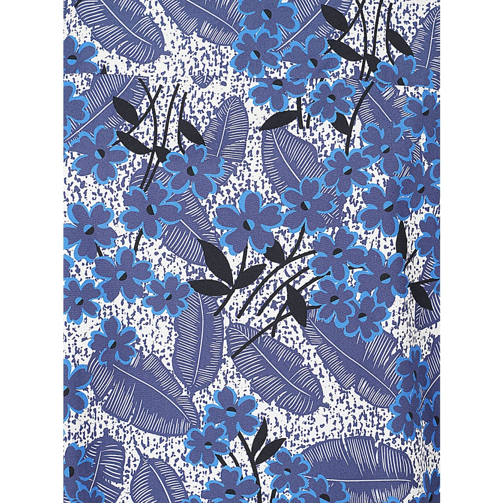 Max Mara Weekend Korte katoenen jurk met boothals Blue Dames