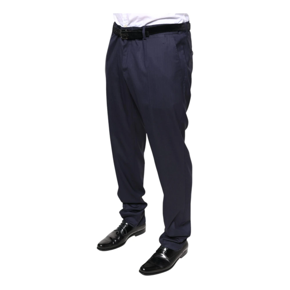 Dolce & Gabbana Blauwe Skinny Formele Pantalon Blue Heren