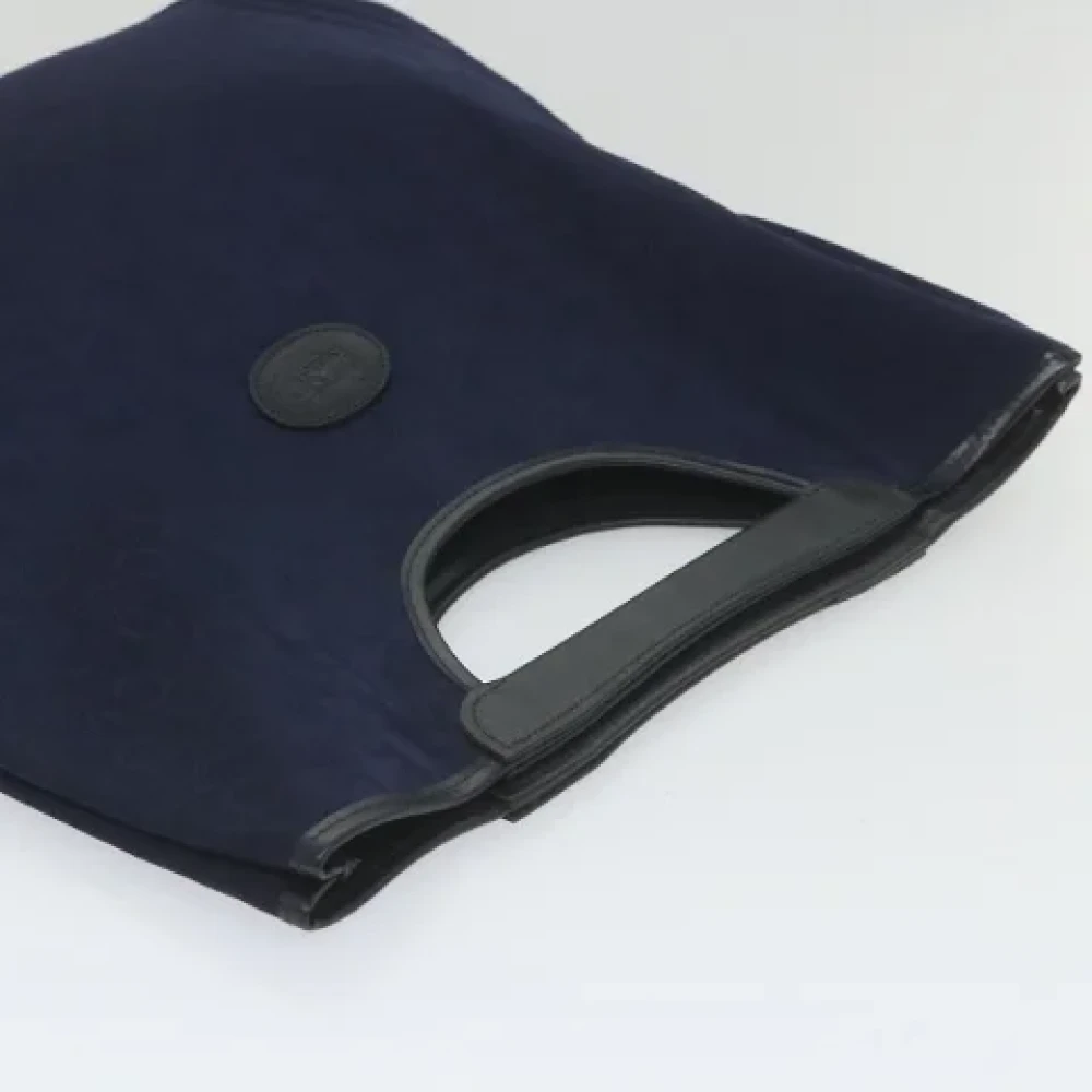 Celine Vintage Pre-owned Canvas handbags Blue Dames
