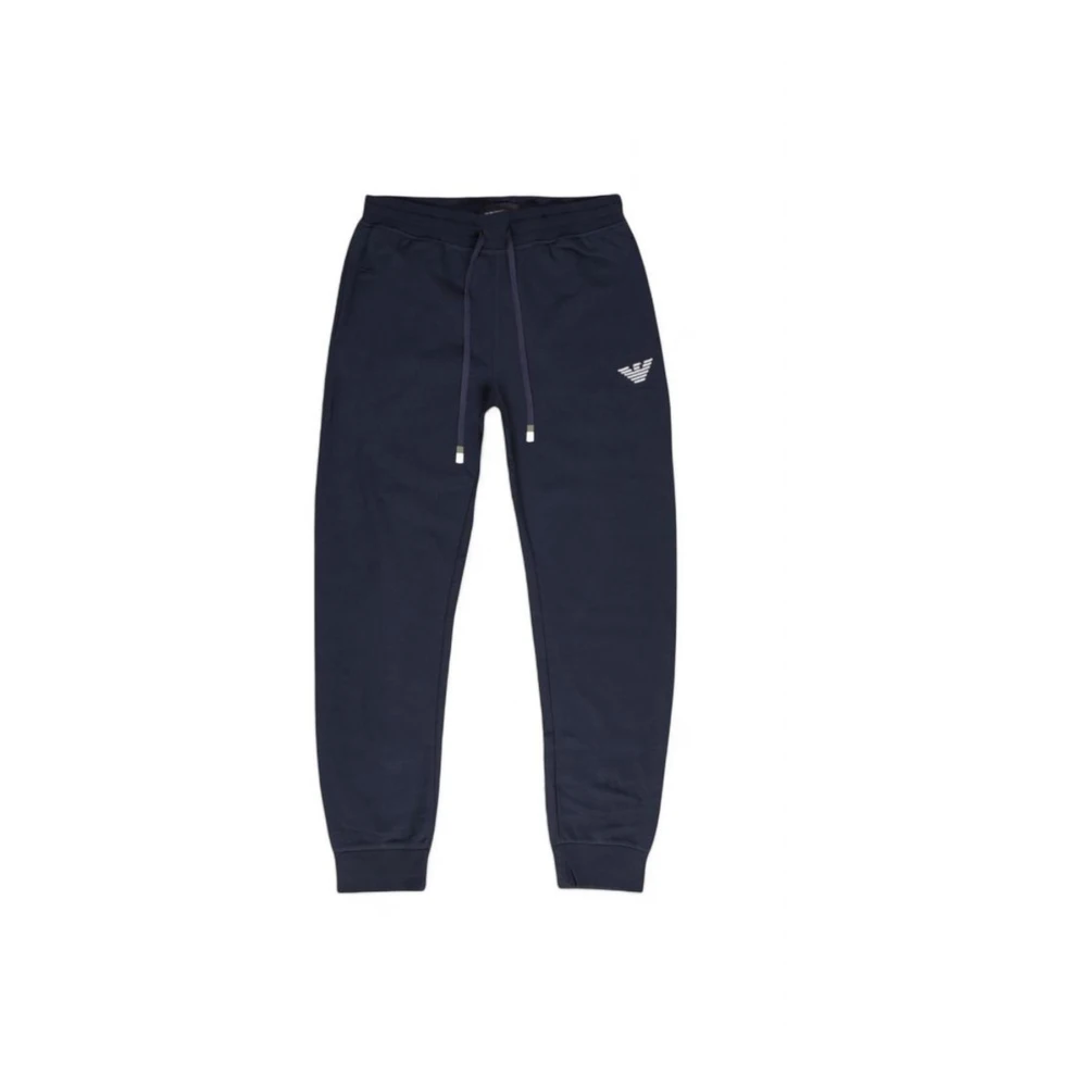 Emporio Armani Blauwe Vetersluiting Broek met Voorzakken Blue Heren