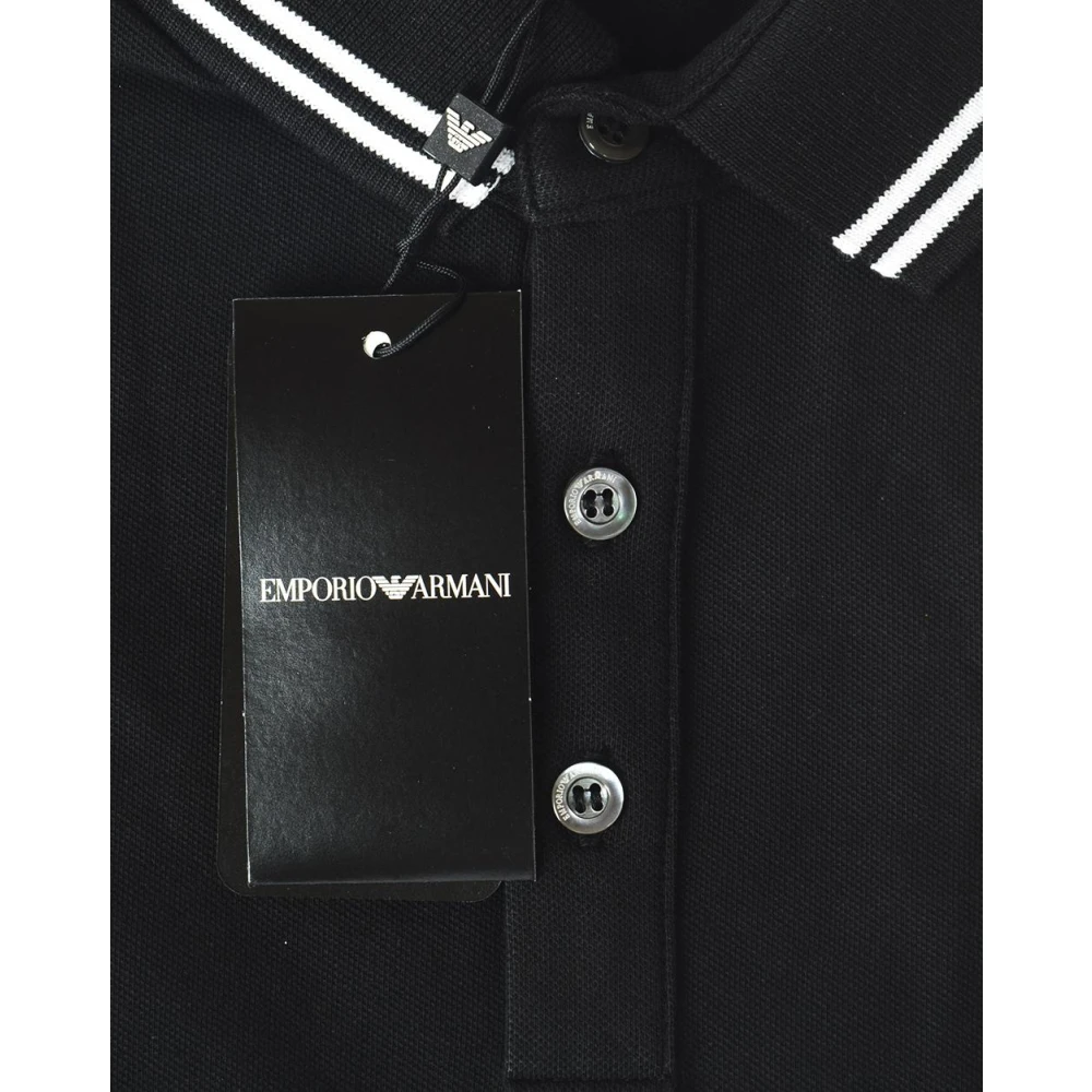 Emporio Armani Klassieke Polo Shirt voor Mannen Black Heren