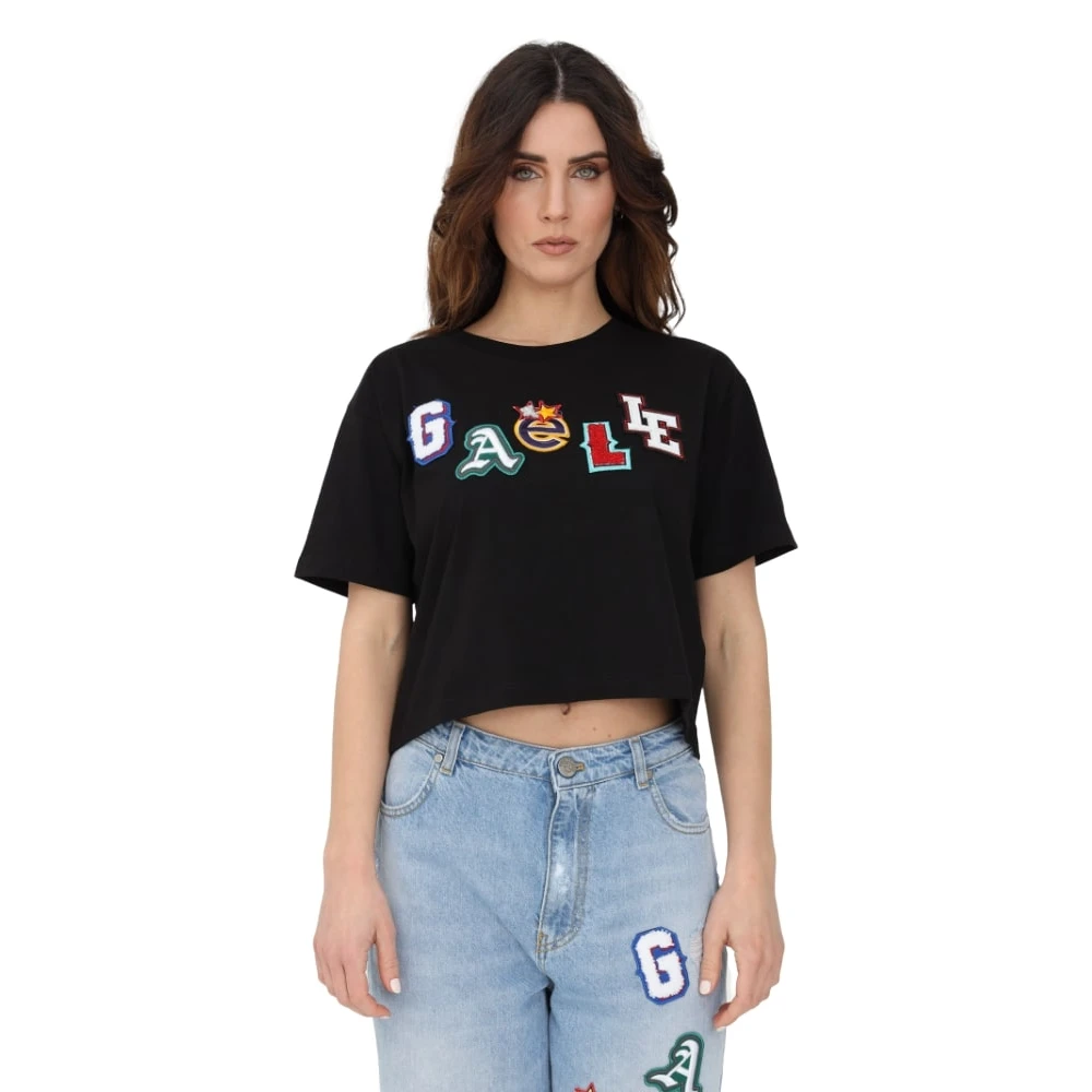 Gaëlle Paris Korte Mouw T-shirt Black Dames