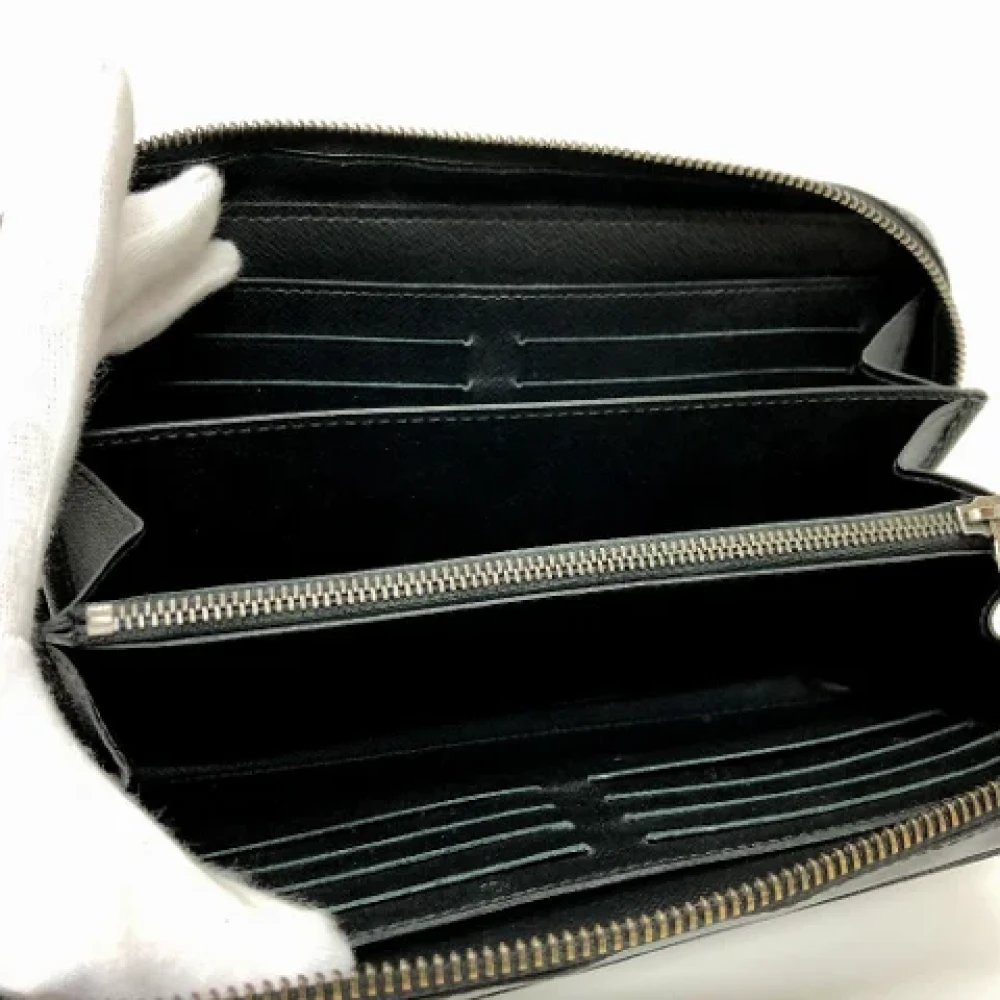 Louis Vuitton Vintage Pre-owned Cotton wallets Black Dames