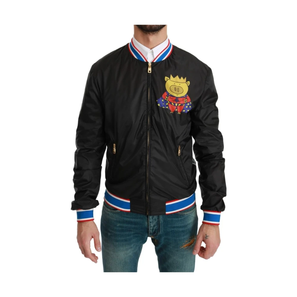Dolce & Gabbana Men's Black Bomber Jacket