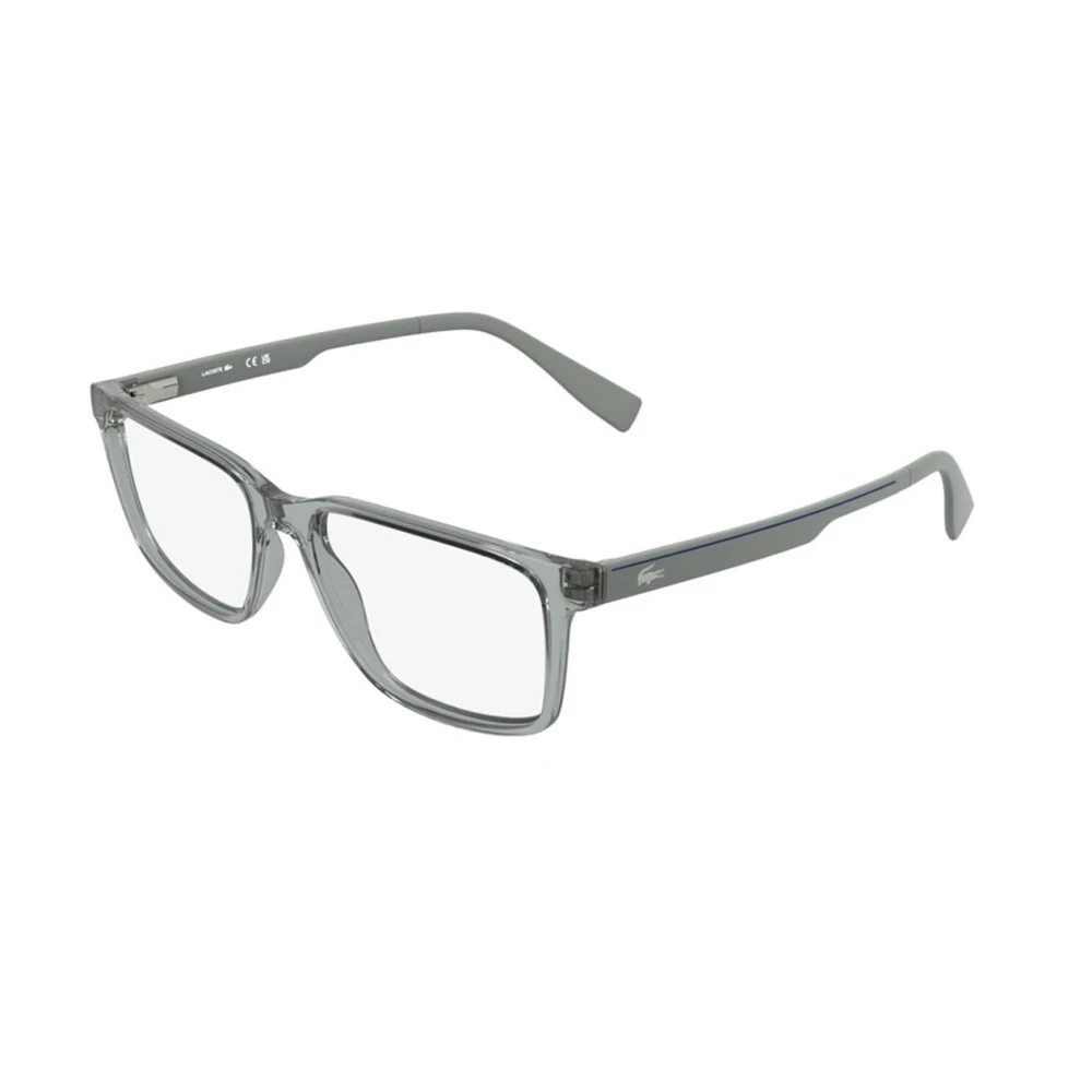 Lacoste Men's Gray Rectangle Eyeglasses - Glasses - 56 Mm - Accessories