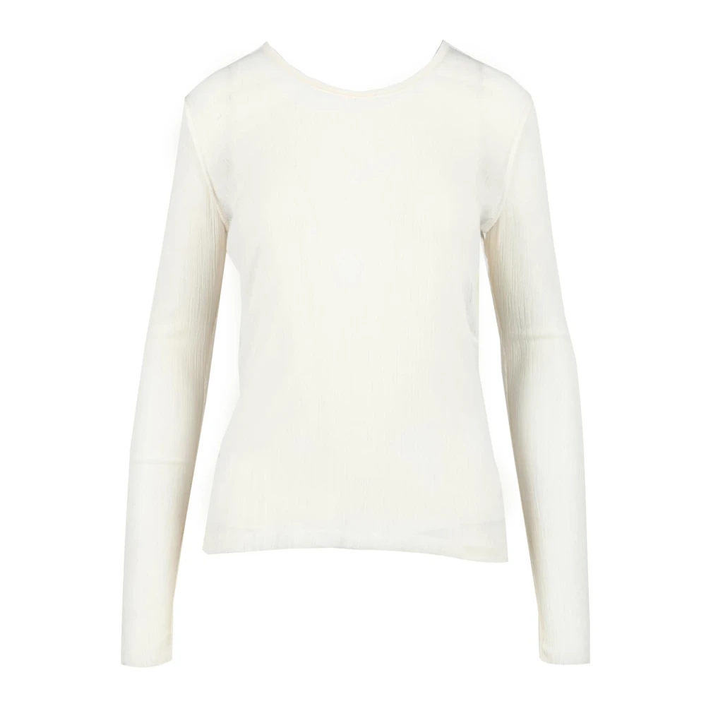 Jil Sander Katoenmix Stijlvolle Gebreide Top White Dames