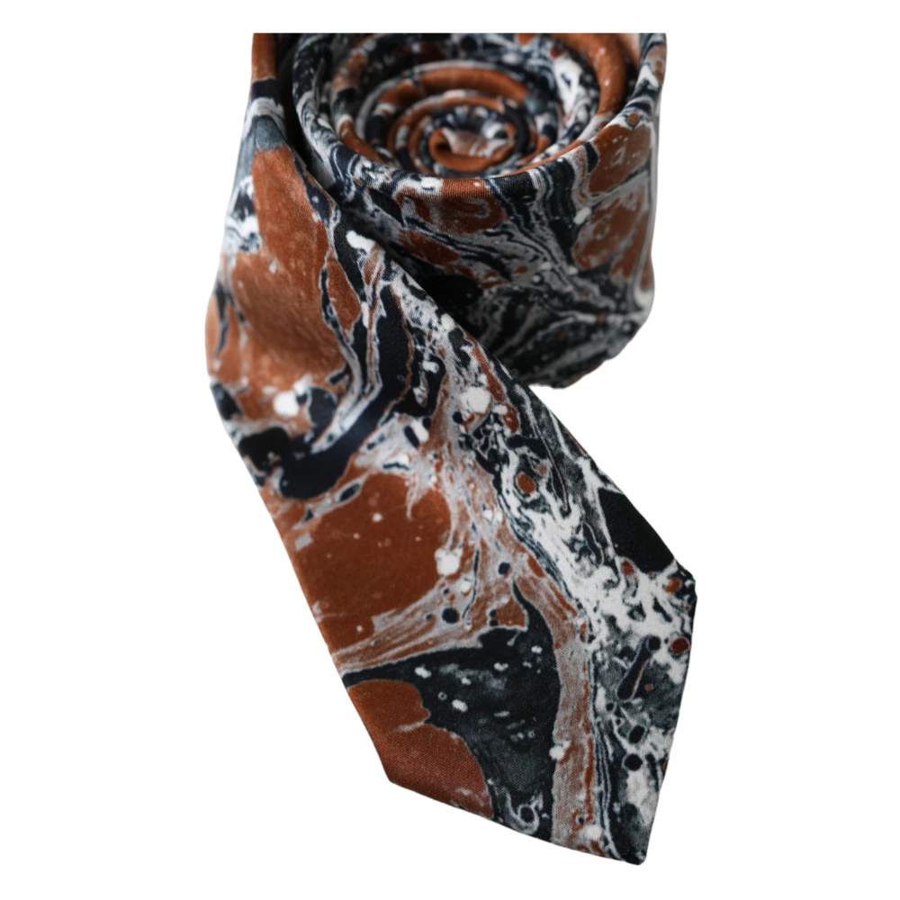 Dolce & Gabbana Multicolor Tie Dye Verstelbare Heren Stropdas Multicolor Heren