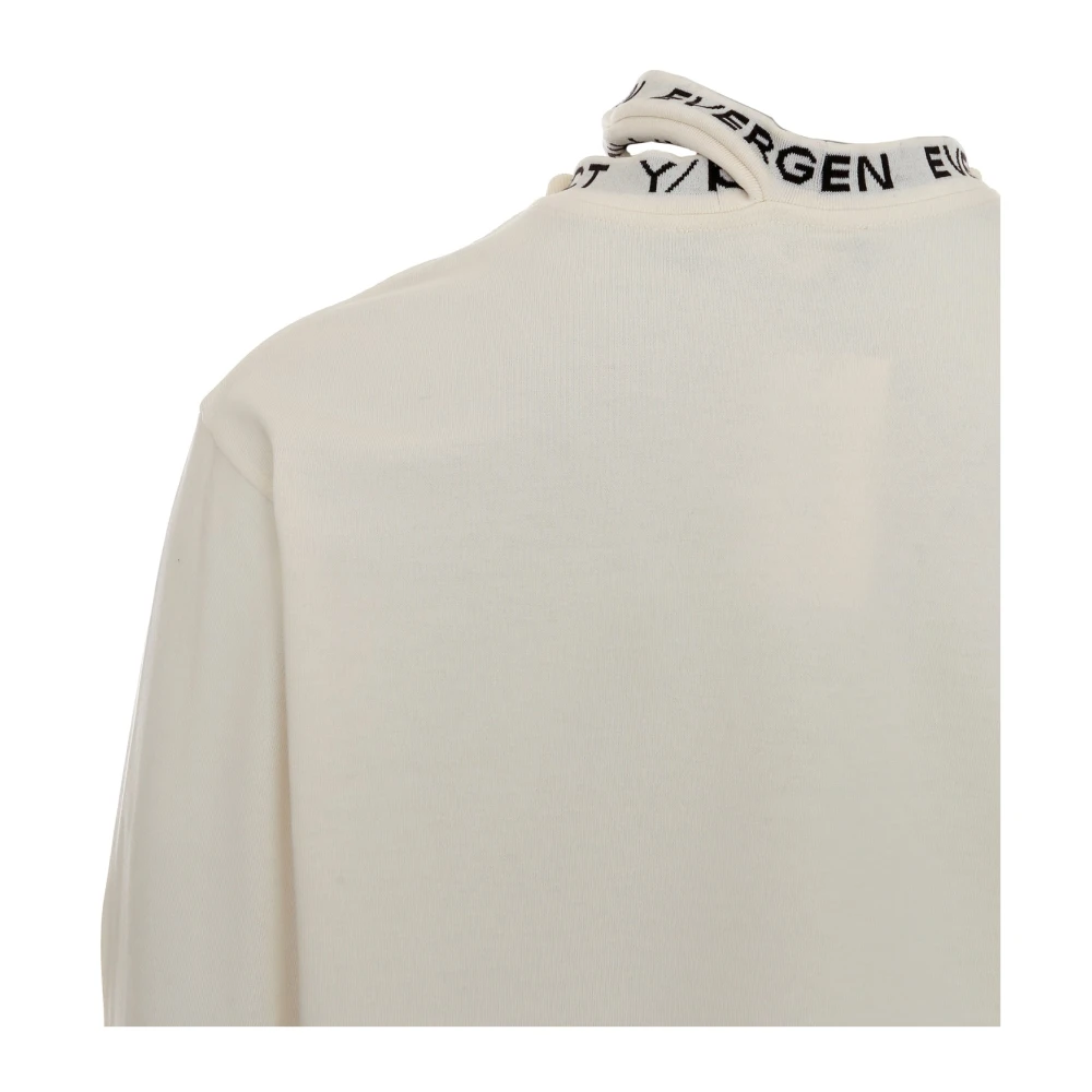 Y Project Geribbelde Kraag Longsleeve Top Beige Heren